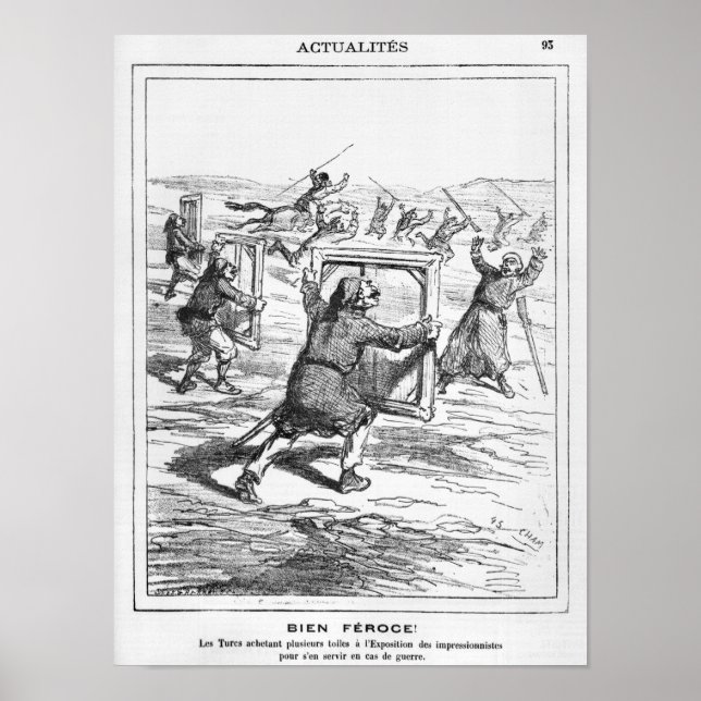 Karikatur aus "Le Charivari" Poster (Vorne)