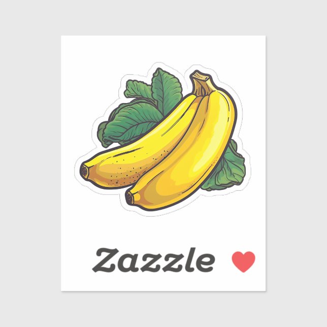Karikatur-Banane Aufkleber (Blatt)