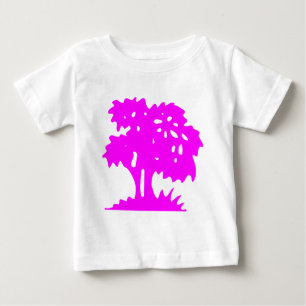 Karikatur Baum - magenta Baby T-shirt