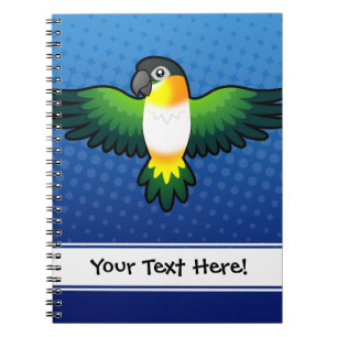 Karikatur Caique / Unzertrennlicher / Pionus / Pap Notizblock