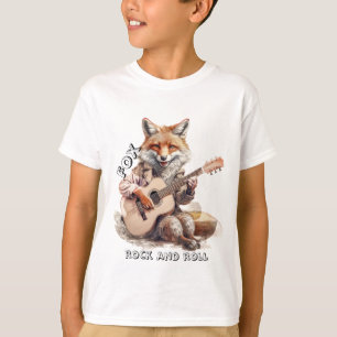 Karikatur Cartoon Animal Fox Musik T-Shirt