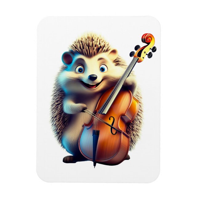 Karikatur, Cartoon, Illustration Eine Musik Magnet (Vertikal)