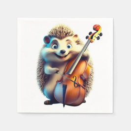 Karikatur, Cartoon, Illustration Eine Musik Serviette