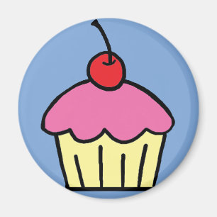 Karikatur Clip Art Cupcake-Frosting Kirsche Desser Magnet