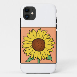 Karikatur Clip Art Garten Sommer Sonnenblume Blume iPhone 11 Hülle