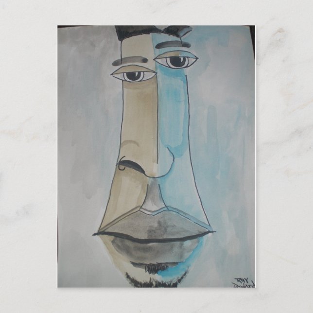 Karikatur der afroamerikanischen Pop Postkarte (Vorderseite)