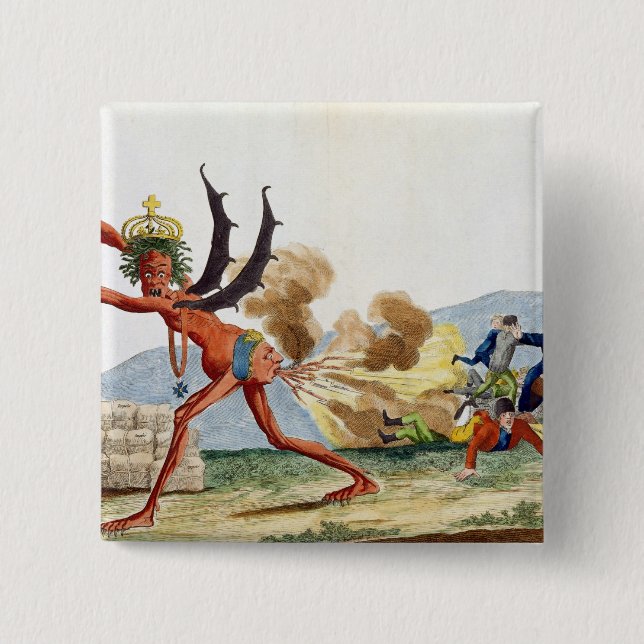 Karikatur der englischen Regierung, 1793 Button (Vorderseite)