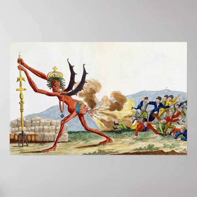 Karikatur der englischen Regierung, 1793 Poster (Vorne)