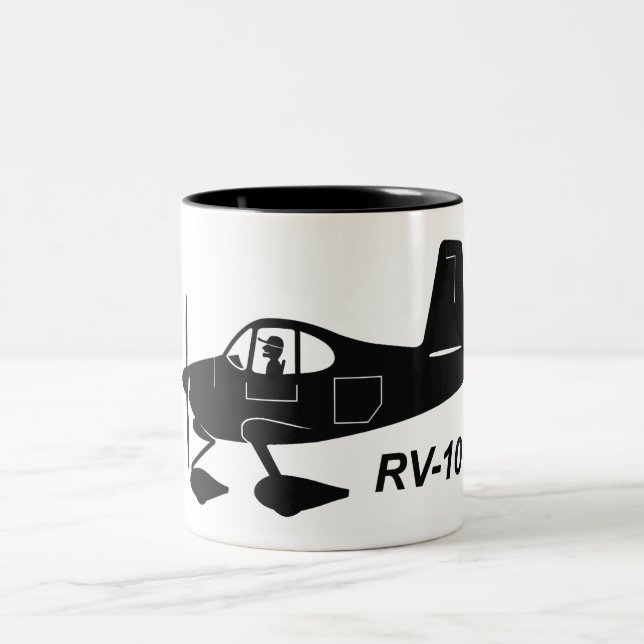 Karikatur der Packwagen-RV-10 Zweifarbige Tasse (Mittel)