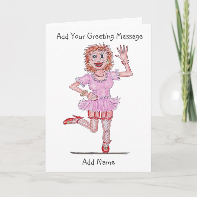 Karikatur der Saucy-Frauenkarte Karte (Vorderseite)