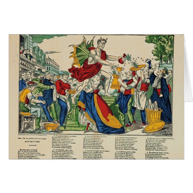 Karikatur des Dämons Geldes, 1860 (Vorderseite (Horizontal))