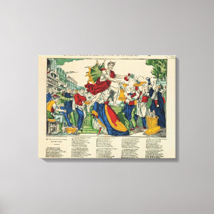 Karikatur des Dämons Geldes, 1860 Leinwanddruck