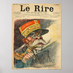 Karikatur des General Zurlinden Poster