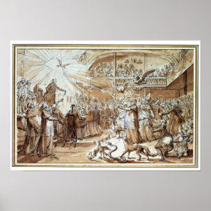 Karikatur des Klerus Poster