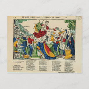 Karikatur des Mondmondes, 1860 Postkarte