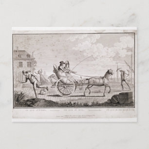 Karikatur des Nouveaux Riches, c.1795 Postkarte