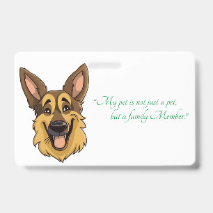 Karikatur Deutscher Schäferhund Ausweis