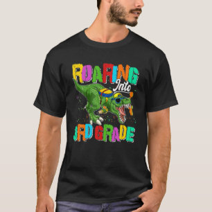 Karikatur Dinosaurier 3. Klasse Jungen Student zur T-Shirt