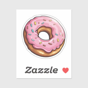 Karikatur-Donut Aufkleber