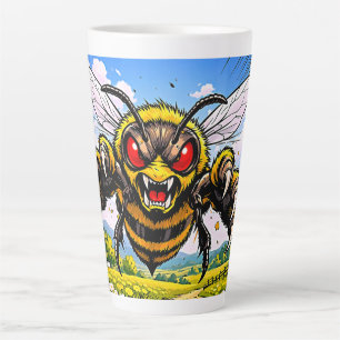 Karikatur einer geflügelten Insektszene Milchtasse