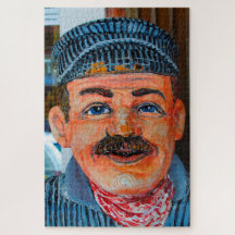 Karikatur eines Zugführers in Virginia.