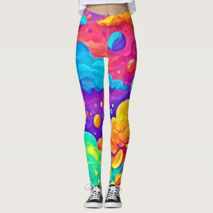Karikatur-Farbexplosion-Kunst Leggings