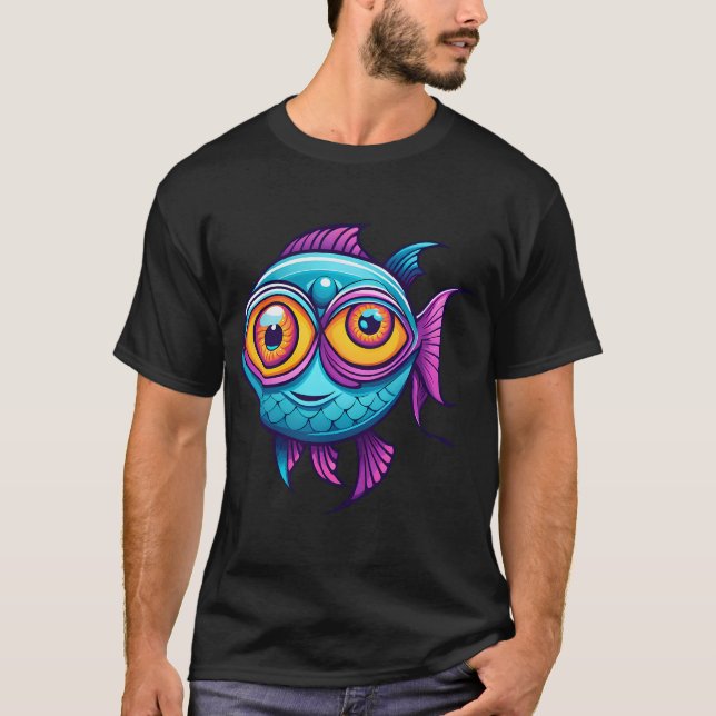 Karikatur,Fisch T-Shirt (Vorderseite)