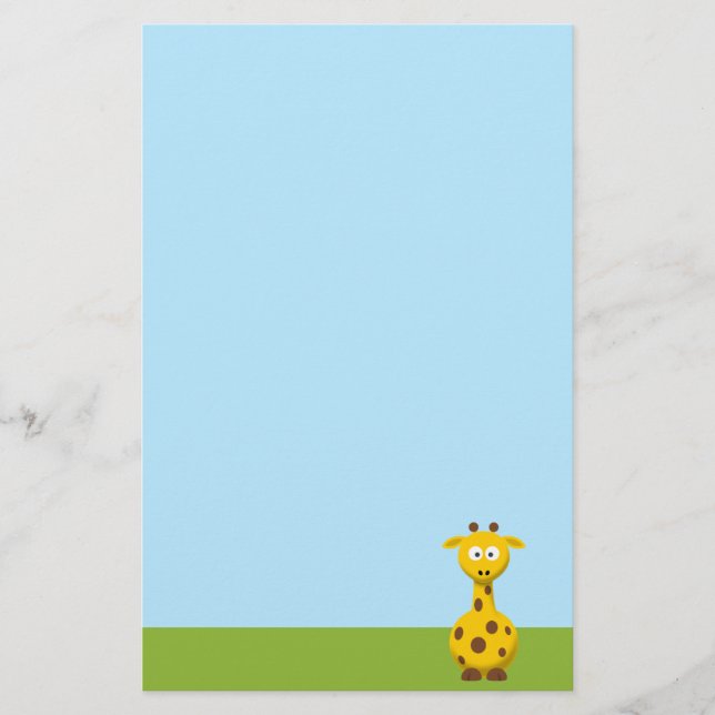 Karikatur-Giraffe Briefpapier (Vorderseite)