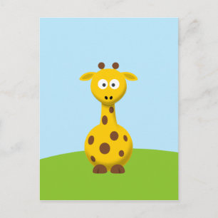 Karikatur-Giraffe Postkarte