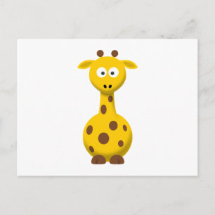 Karikatur-Giraffe Postkarte