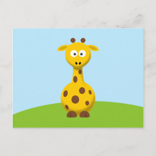 Karikatur-Giraffe Postkarte