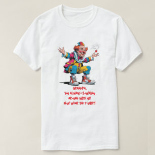 Karikatur Großvater Clown T-Shirt