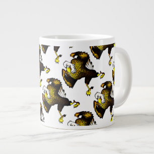 Karikatur Kampf Adler Jumbo-Tasse