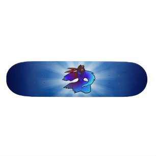 Karikatur Kampffisch / Siamesischer Kampffisch Skateboard