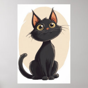 Karikatur-Kätzchen Poster