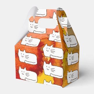 Karikatur Katzen Kritzel-Linienzeichnung Geschenkb Geschenkschachtel