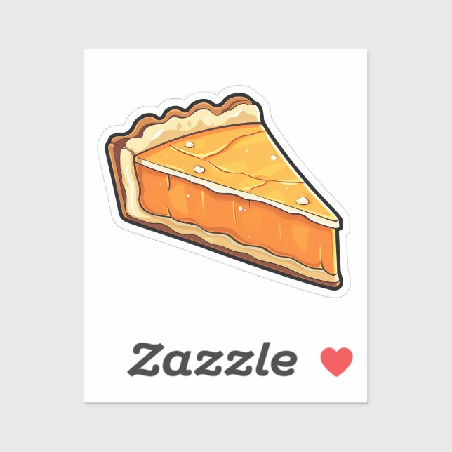 Karikatur-Kürbiskuchen Aufkleber (Blatt)
