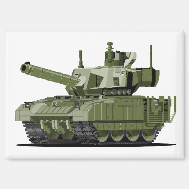 Karikatur moderner Panzer Magnet (Vorderseite)