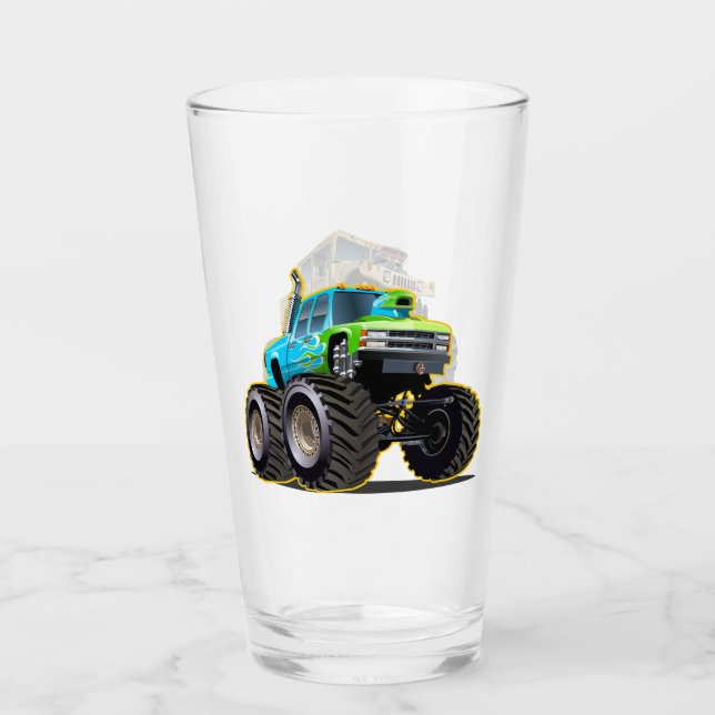 Karikatur-Monstertruck Glas (Vorderseite)
