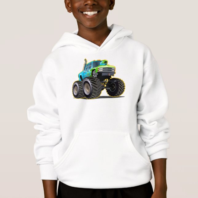 Karikatur-Monstertruck Hoodie (Vorderseite)