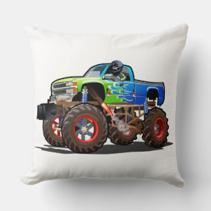 Karikatur-Monstertruck Kissen