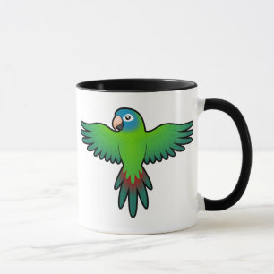Karikatur Nymphensittich / Lorikeet / Papagei Tasse