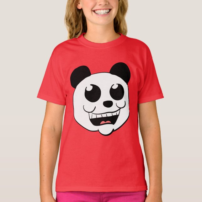 Karikatur-Panda-Kopf T-Shirt (Vorderseite)