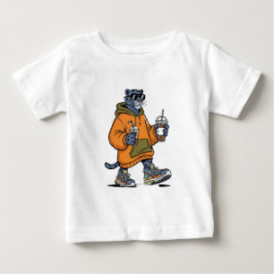 Karikatur-Panther mit Sonnenbrille Baby T-shirt
