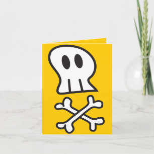 Karikatur-Piraten-Schädel & Knochen Kinder Hallowe Karte