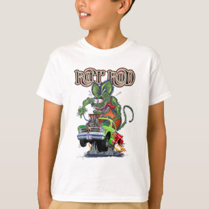 Karikatur Retro-Ratten-Rod T-Shirt