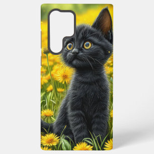 Karikatur schwarze Katze Samsung Galaxy Hülle