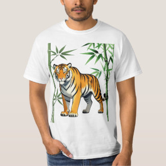 Karikatur-Tiger-Geschenk Tiger-Liebhaber Orange Sc T-Shirt
