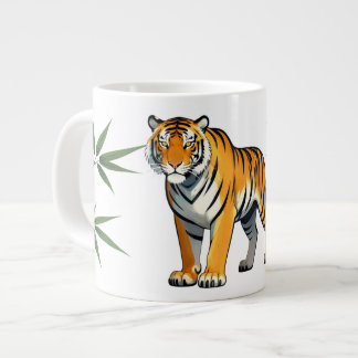 Karikatur-Tiger-Geschenk Tigerliebhaber Orange Sch Jumbo-Tasse