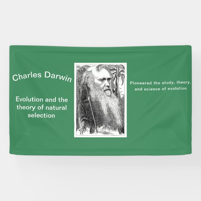 Karikatur von Charles Darwin Banner (Horizontal)
